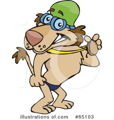 Royalty-Free (RF) Lion Clipart Illustration by Dennis Holmes Designs - Stock Sample #65103