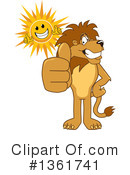 Lion School Mascot Clipart #1361741 by Mascot Junction