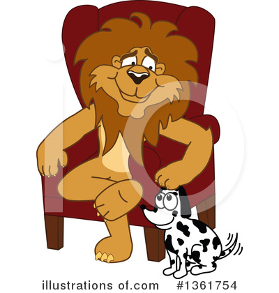 Royalty-Free (RF) Lion School Mascot Clipart Illustration by Mascot Junction - Stock Sample #1361754
