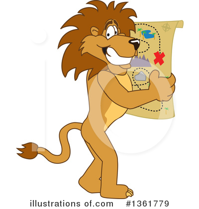 Royalty-Free (RF) Lion School Mascot Clipart Illustration by Mascot Junction - Stock Sample #1361779