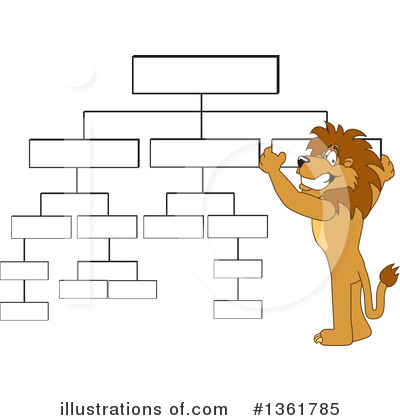 Royalty-Free (RF) Lion School Mascot Clipart Illustration by Mascot Junction - Stock Sample #1361785