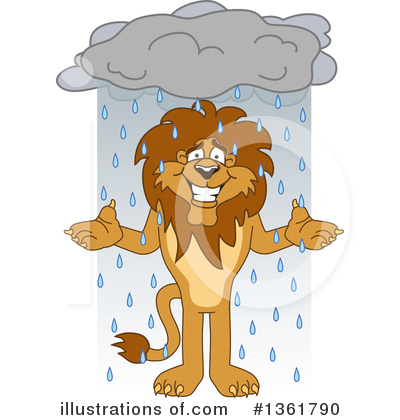 Royalty-Free (RF) Lion School Mascot Clipart Illustration by Mascot Junction - Stock Sample #1361790