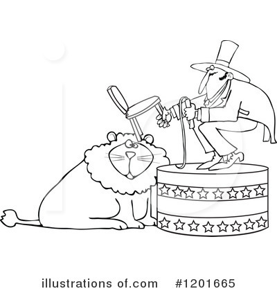 Royalty-Free (RF) Lion Tamer Clipart Illustration by djart - Stock Sample #1201665