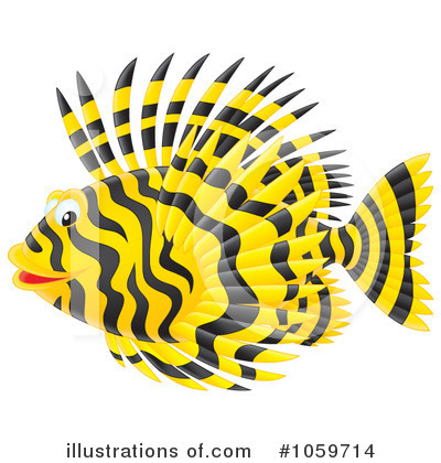 Royalty-Free (RF) Lionfish Clipart Illustration by Alex Bannykh - Stock Sample #1059714