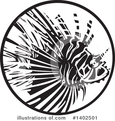 Royalty-Free (RF) Lionfish Clipart Illustration by xunantunich - Stock Sample #1402501