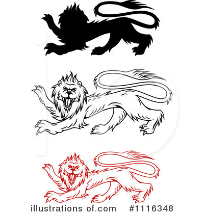 Royalty-Free (RF) Lions Clipart Illustration by Vector Tradition SM - Stock Sample #1116348
