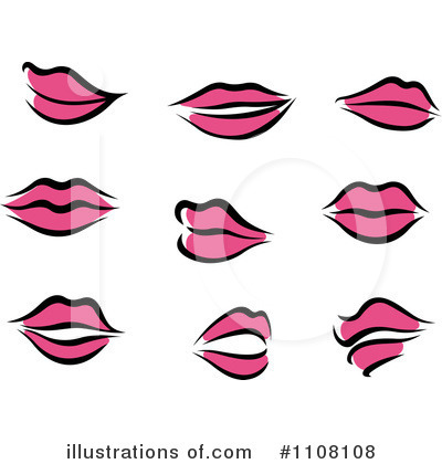 Royalty-Free (RF) Lips Clipart Illustration by Vector Tradition SM - Stock Sample #1108108