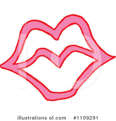 Royalty-Free (RF) Lips Clipart Illustration by LaffToon - Stock Sample #1109291
