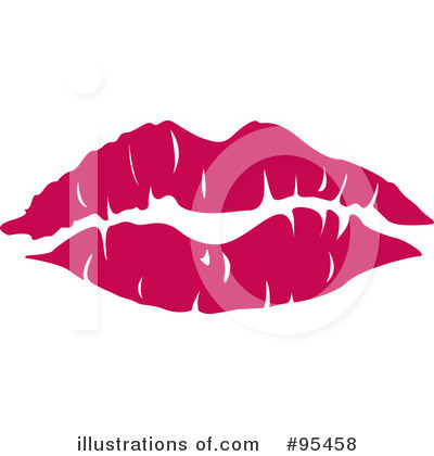 Royalty-Free (RF) Lipstick Kiss Clipart Illustration by Andy Nortnik - Stock Sample #95458
