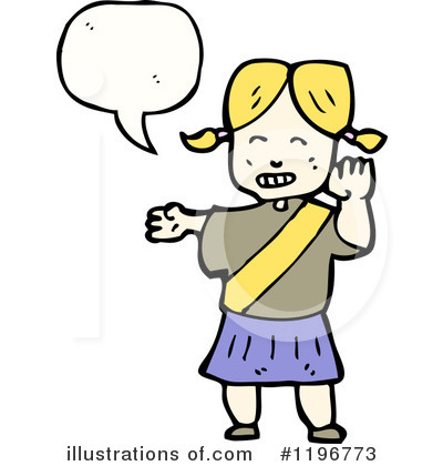 Royalty-Free (RF) Little Girl Clipart Illustration by lineartestpilot - Stock Sample #1196773