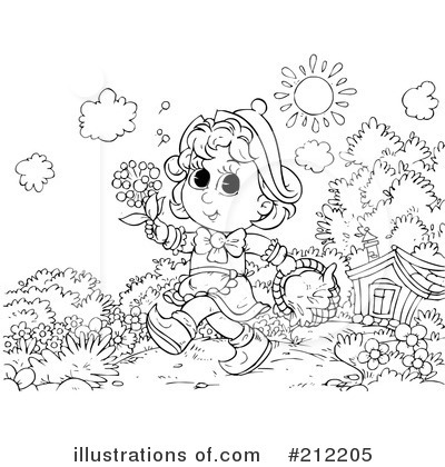 Royalty-Free (RF) Little Girl Clipart Illustration by Alex Bannykh - Stock Sample #212205