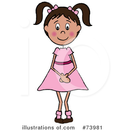Royalty-Free (RF) Little Girl Clipart Illustration by Pams Clipart - Stock Sample #73981