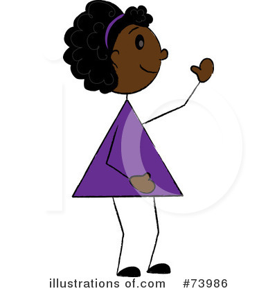 Royalty-Free (RF) Little Girl Clipart Illustration by Pams Clipart - Stock Sample #73986