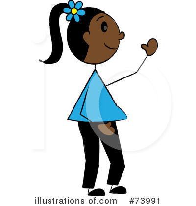 Royalty-Free (RF) Little Girl Clipart Illustration by Pams Clipart - Stock Sample #73991