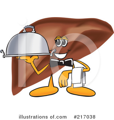 Royalty-Free (RF) Liver Mascot Clipart Illustration by Mascot Junction - Stock Sample #217038