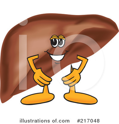 Royalty-Free (RF) Liver Mascot Clipart Illustration by Mascot Junction - Stock Sample #217048