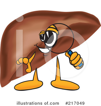 Royalty-Free (RF) Liver Mascot Clipart Illustration by Mascot Junction - Stock Sample #217049