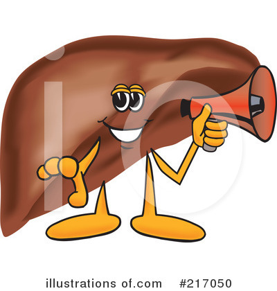 Royalty-Free (RF) Liver Mascot Clipart Illustration by Mascot Junction - Stock Sample #217050