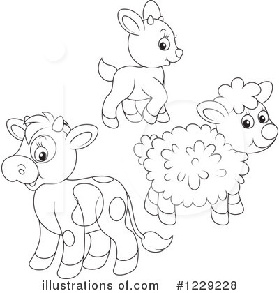 Sheep Clipart #1229228 by Alex Bannykh