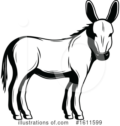 Donkey Clipart #1611599 by Vector Tradition SM