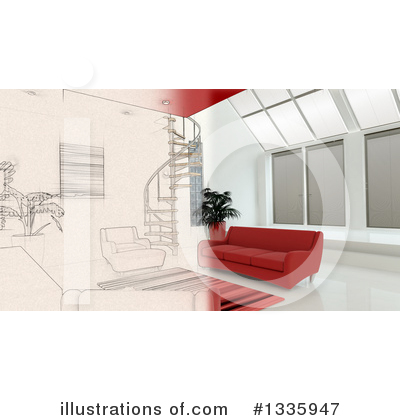 Royalty-Free (RF) Living Room Clipart Illustration by KJ Pargeter - Stock Sample #1335947