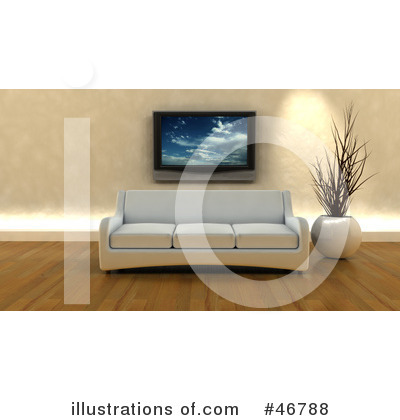 Royalty-Free (RF) Living Room Clipart Illustration by KJ Pargeter - Stock Sample #46788