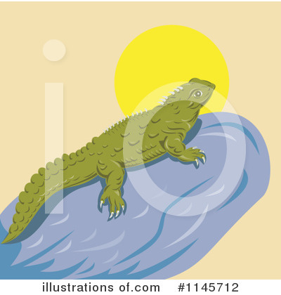 Royalty-Free (RF) Lizard Clipart Illustration by patrimonio - Stock Sample #1145712