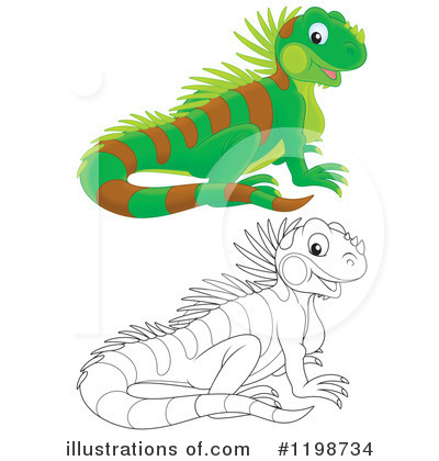 Royalty-Free (RF) Lizard Clipart Illustration by Alex Bannykh - Stock Sample #1198734