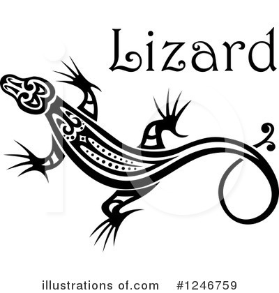 Royalty-Free (RF) Lizard Clipart Illustration by Vector Tradition SM - Stock Sample #1246759