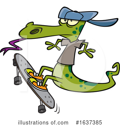 Royalty-Free (RF) Lizard Clipart Illustration by toonaday - Stock Sample #1637385