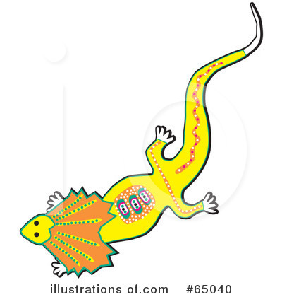 Frill Lizard Clipart #65040 by Dennis Holmes Designs