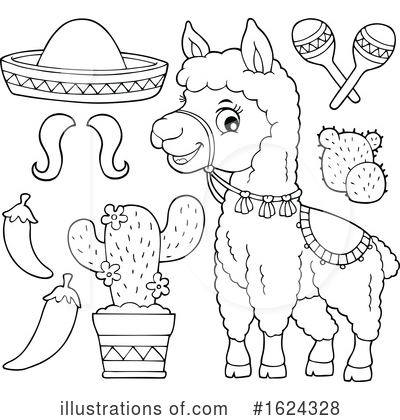 Royalty-Free (RF) Llama Clipart Illustration by visekart - Stock Sample #1624328