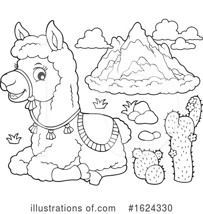 Royalty-Free (RF) Llama Clipart Illustration by visekart - Stock Sample #1624330