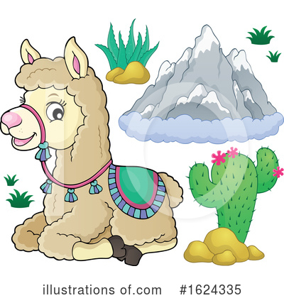 Royalty-Free (RF) Llama Clipart Illustration by visekart - Stock Sample #1624335