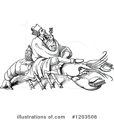 Royalty-Free (RF) Lobster Clipart Illustration by Prawny Vintage - Stock Sample #1203506
