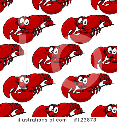 Royalty-Free (RF) Lobster Clipart Illustration by Vector Tradition SM - Stock Sample #1238731