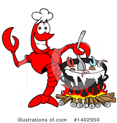 Shrimp Clipart #1402950 by LaffToon