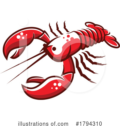 Royalty-Free (RF) Lobster Clipart Illustration by Vector Tradition SM - Stock Sample #1794310