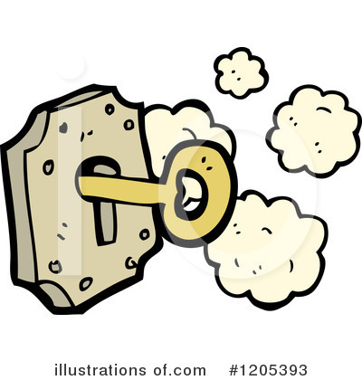 Royalty-Free (RF) Lock And Key Clipart Illustration by lineartestpilot - Stock Sample #1205393