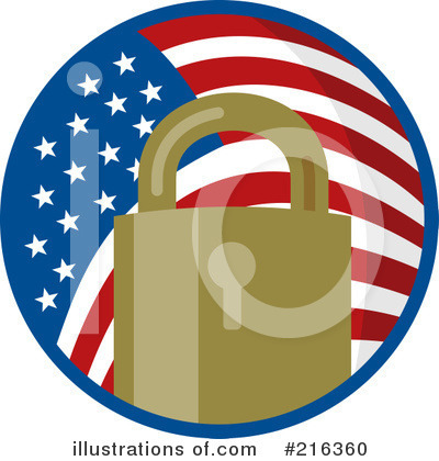 Royalty-Free (RF) Lock Clipart Illustration by patrimonio - Stock Sample #216360