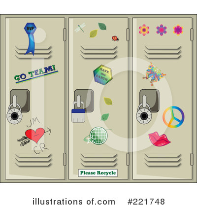 Royalty-Free (RF) Lockers Clipart Illustration by Pams Clipart - Stock Sample #221748