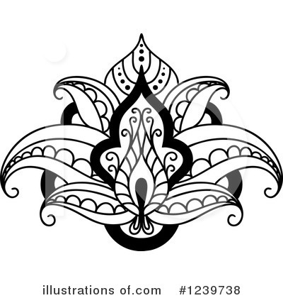 Royalty-Free (RF) Lotus Clipart Illustration by Vector Tradition SM - Stock Sample #1239738