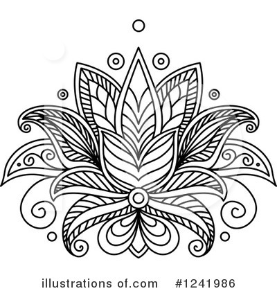 Royalty-Free (RF) Lotus Clipart Illustration by Vector Tradition SM - Stock Sample #1241986