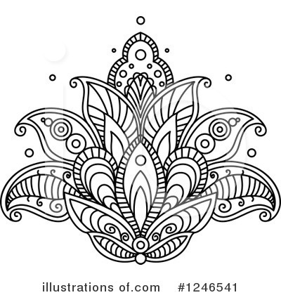 Royalty-Free (RF) Lotus Clipart Illustration by Vector Tradition SM - Stock Sample #1246541