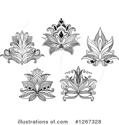 Royalty-Free (RF) Lotus Clipart Illustration by Vector Tradition SM - Stock Sample #1267328