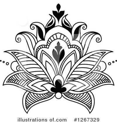 Royalty-Free (RF) Lotus Clipart Illustration by Vector Tradition SM - Stock Sample #1267329