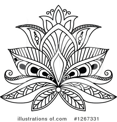 Royalty-Free (RF) Lotus Clipart Illustration by Vector Tradition SM - Stock Sample #1267331