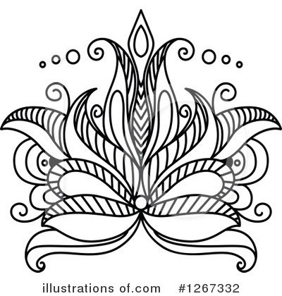 Royalty-Free (RF) Lotus Clipart Illustration by Vector Tradition SM - Stock Sample #1267332