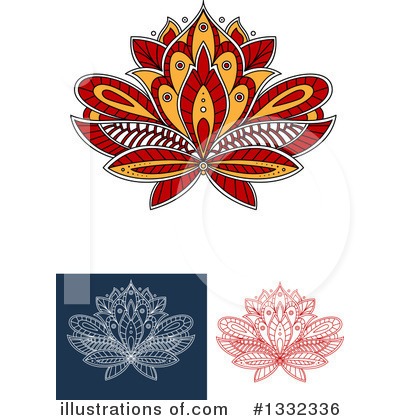 Royalty-Free (RF) Lotus Clipart Illustration by Vector Tradition SM - Stock Sample #1332336