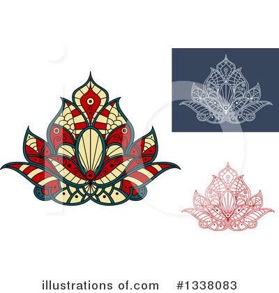 Royalty-Free (RF) Lotus Clipart Illustration by Vector Tradition SM - Stock Sample #1338083